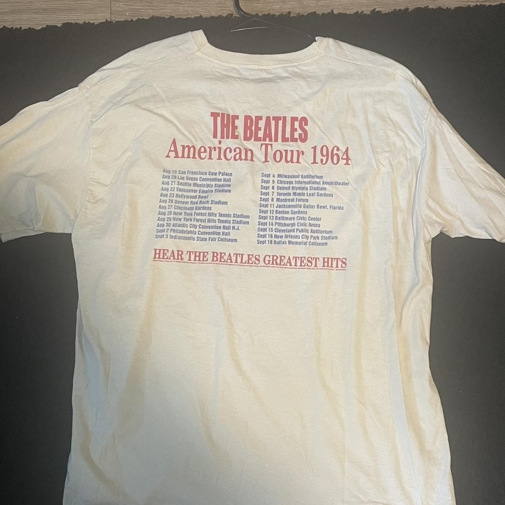 The Beatles American Tour 1964 Women's Ivory Colored … - Gem